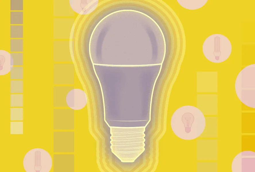 Lâmpada LED consome menos energia, dura mais e emite menos calor — Foto: Editoria de Arte